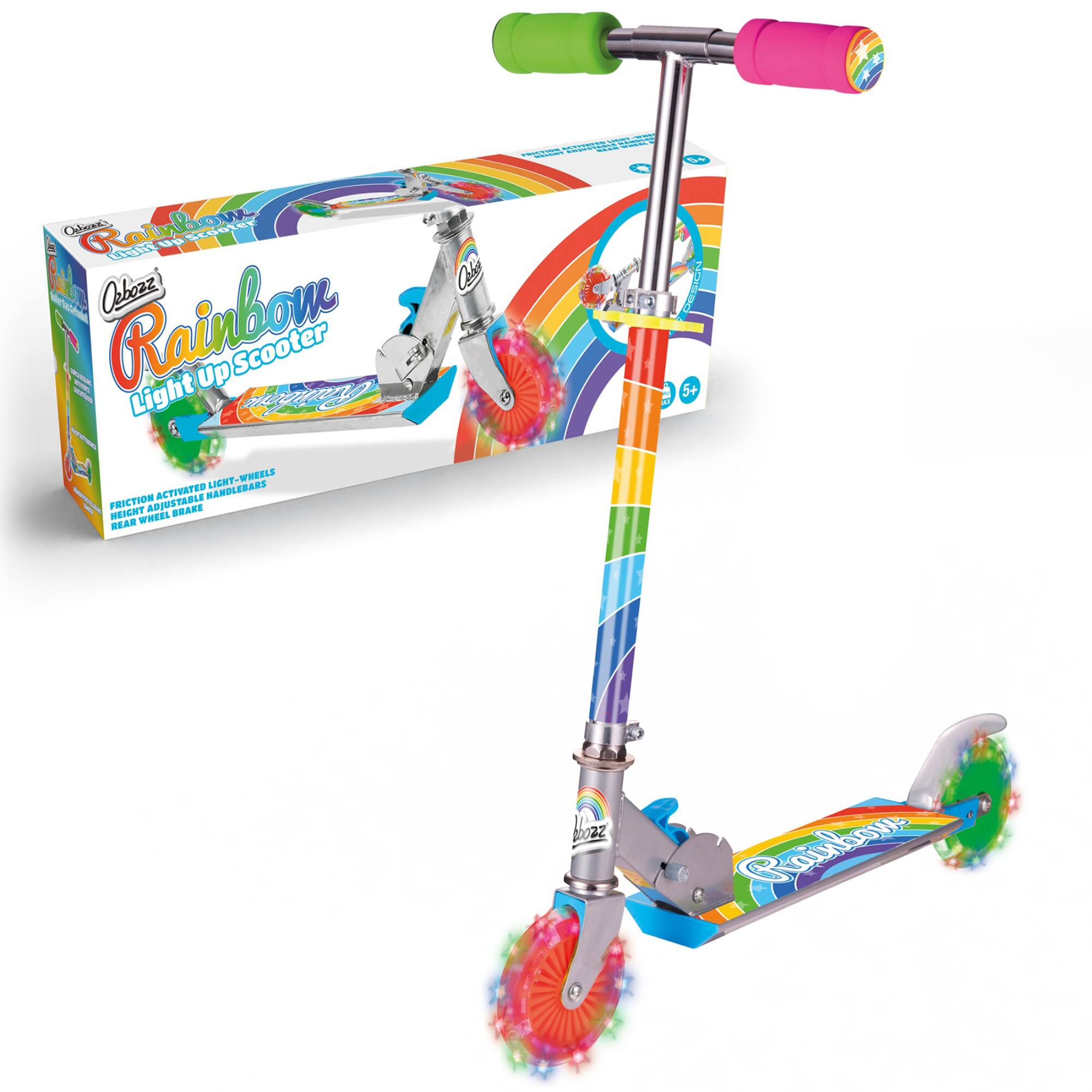 Rainbow Scooter With Flashing Wheels